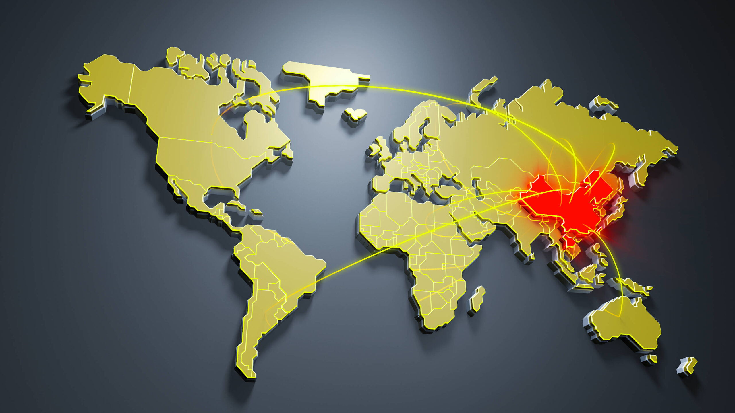 World map showing global distribution network across Belt and Road countries
